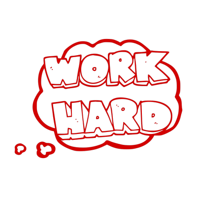 努力工作,workhard